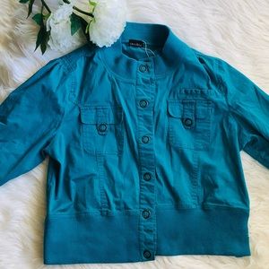 Zenobia blue snap jacket